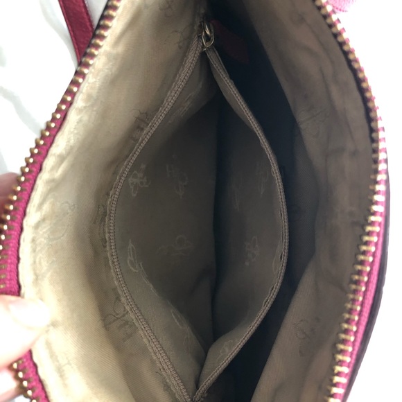 Cole Haan Pebbled Raspberry Leather Crossbody - Picture 5 of 7